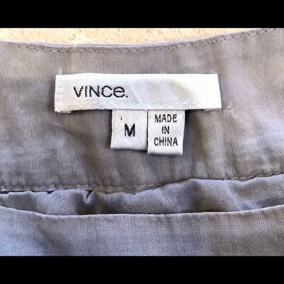 VINCE COTTON DRESS GRAY MEDIUM - Picture 3 of 6